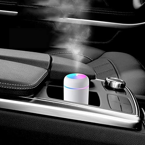 Portable Mini USB Humidifier 300ml – Cool Mist Air Diffuser with LED Night Light (2 Spray Modes)
