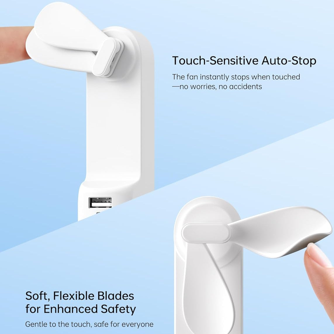 JISULIFE 3-in-1 Handheld Mini Fan | Portable Fan, Power Bank & Flashlight