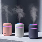 Portable Mini USB Humidifier 300ml – Cool Mist Air Diffuser with LED Night Light (2 Spray Modes)