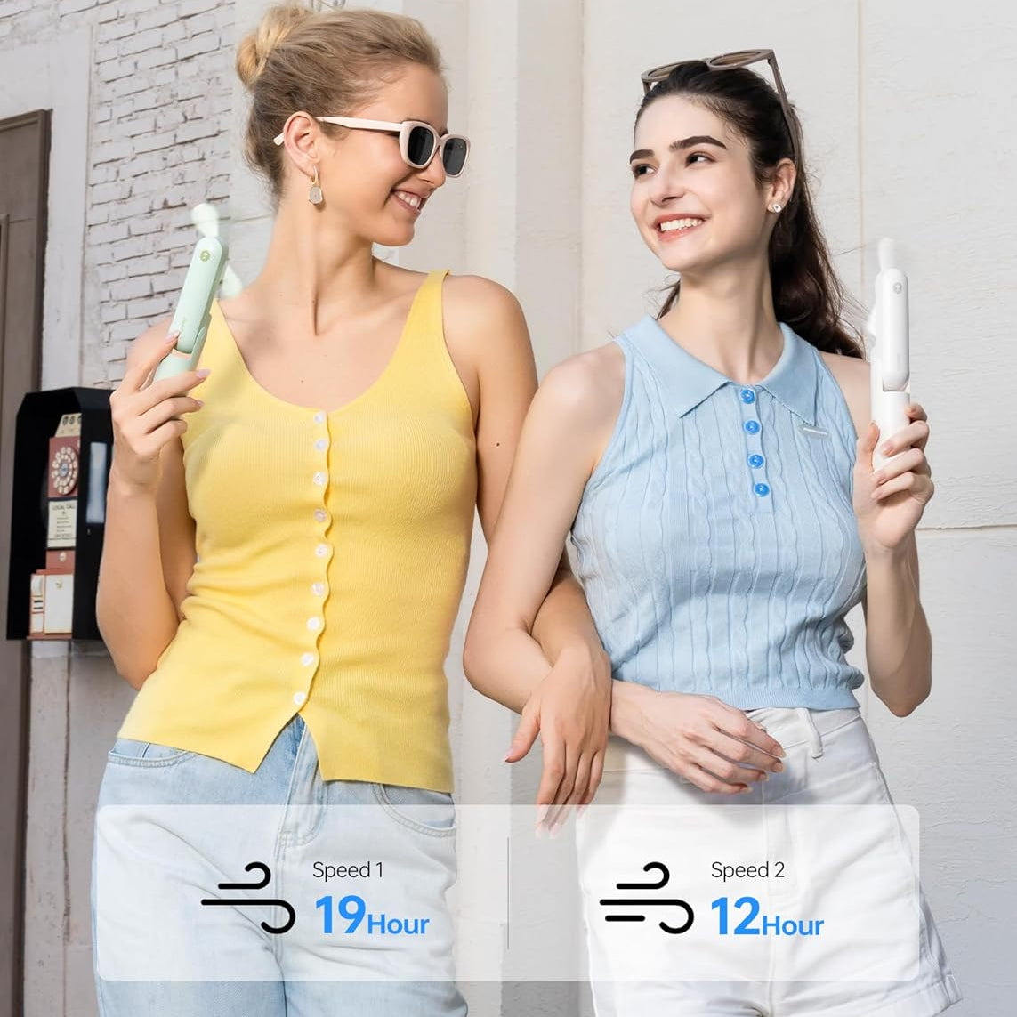 JISULIFE 3-in-1 Handheld Mini Fan | Portable Fan, Power Bank & Flashlight