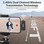BOYA BY-V3 Wireless Lavalier Microphone for iPhone & Android