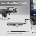 USB-C Hub 6-in-1 4K HDMI Adapter with USB 3.0 & PD Fast Charging