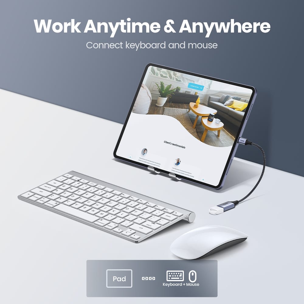 TOPK USB-C to USB-A OTG Adapter Cable – Type-C Male to USB 3.0 Female Converter for MacBook, Samsung & More