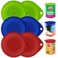 6 Plastic Can Lids Reusable Pet Food Caps Covers Dog Cat Tin Tops Fresh Storage