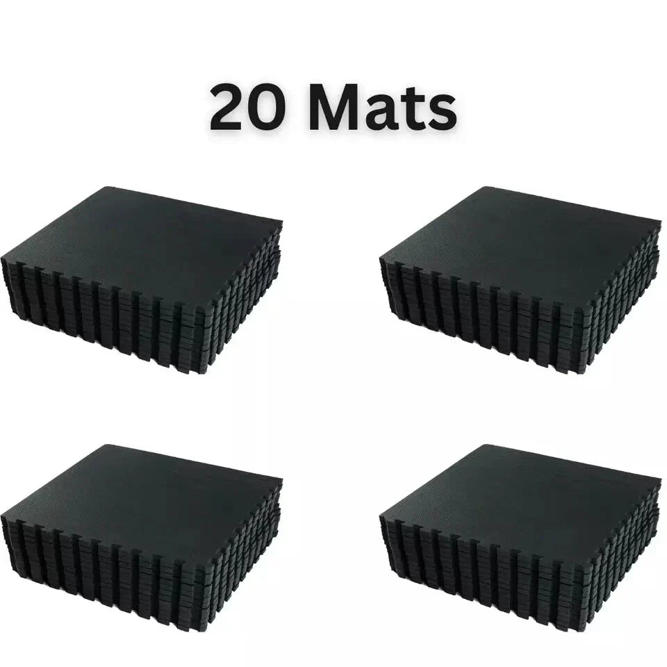 Yoga Tiles Mat Gym Thick Flooring Interlocking Floor Mats Soft Foam 60x60cm