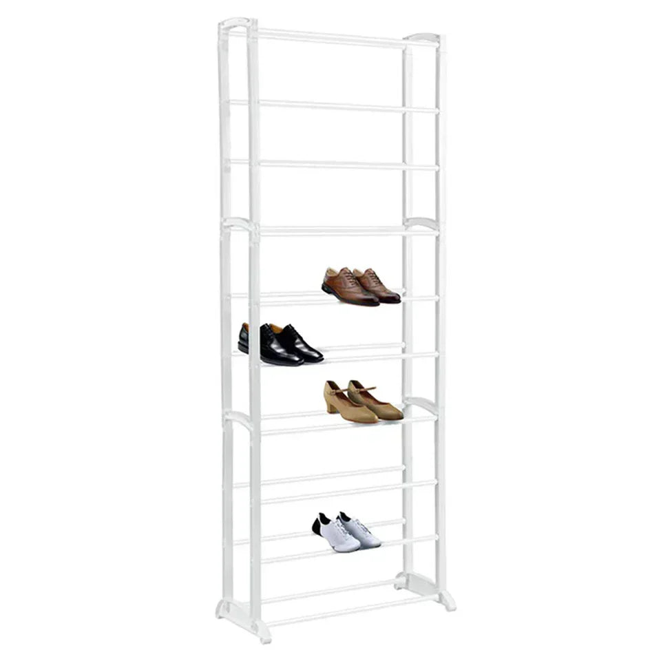 10 Tier Shoe Rack Stand Footwear Organiser Storage Metal Shelf 30 Pairs Unit