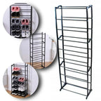 10 Tier Shoe Rack Stand Footwear Organiser Storage Metal Shelf 30 Pairs Unit