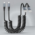 66W USB-C Fast Charging Spring Telescopic Cable