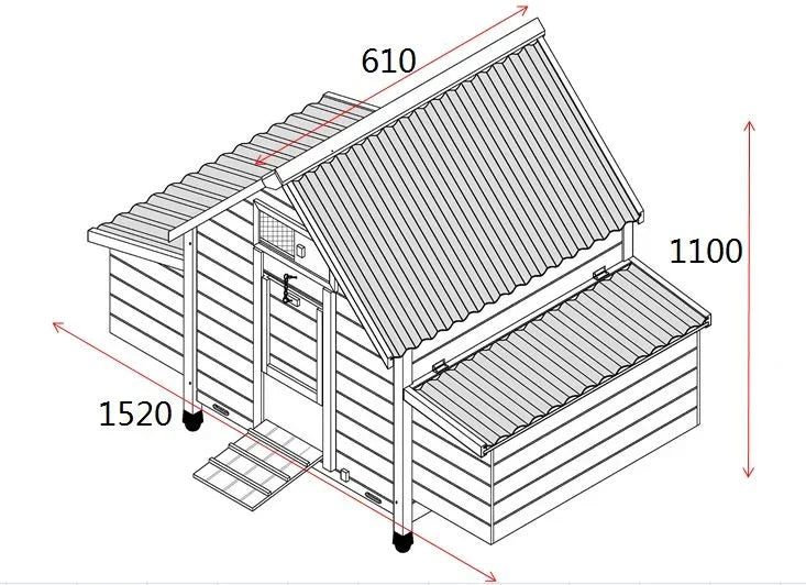 CHICKEN COOP RUN HEN HOUSE POULTRY ARK HOME NEST BOX COOPS RABBIT HUTCH PLASTIC