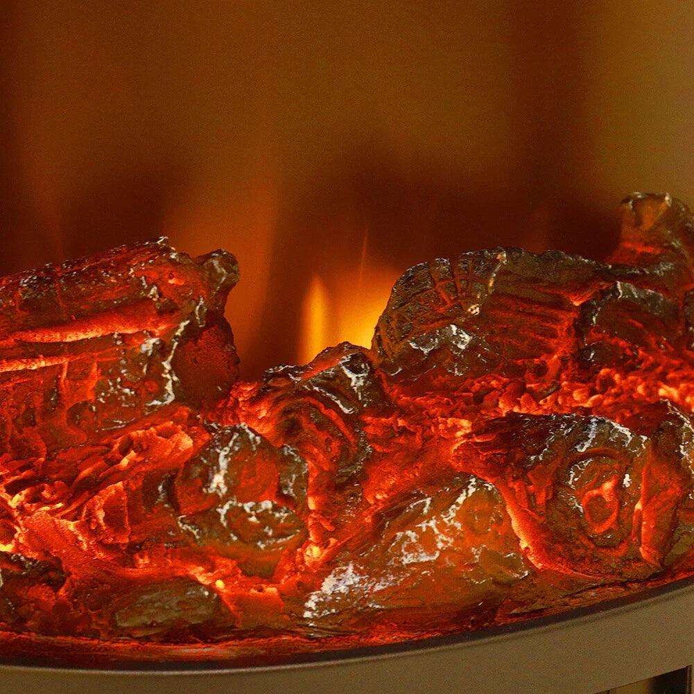Electric Fireplace Log Burning Flame Effect Stove Fire Heater Thermal Wood
