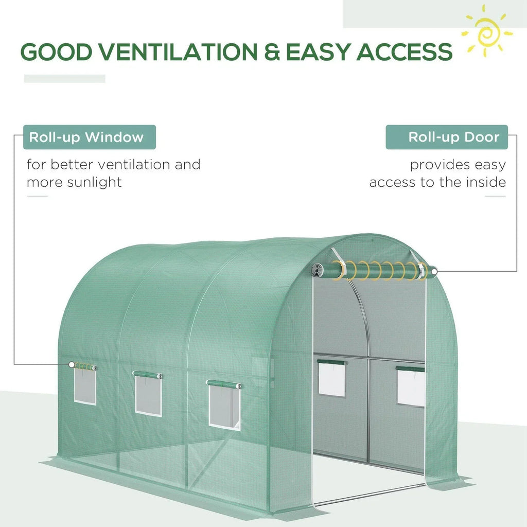 3 x 2 x 2m Greenhouse Replacement Cover ONLY for Tunnel Greenhouse