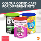 6 Plastic Can Lids Reusable Pet Food Caps Covers Dog Cat Tin Tops Fresh Storage