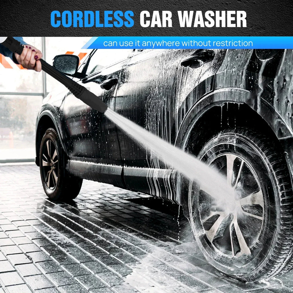 Portable Cordless Car High Pressure Washer Jet Water Wash Cleaner Gun Battery UK
