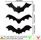 12PCS Halloween Hanging Bats, Halloween Flying Bat Hanging Decorations