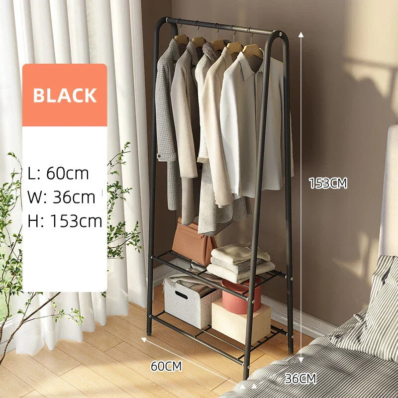 Metal Clothes Rail Hanging Rack Garment Display Stand Storage Shelf