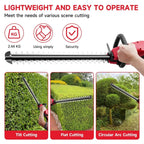 Electric Cordless Hedge Trimmer Tree Branch Cutter Tool with Battery & Charger
