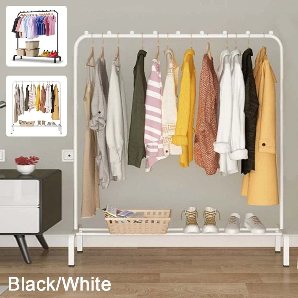 Heavy Duty Metal Clothes Rail Rack Garment Hanging Display Stand Storage Shelf