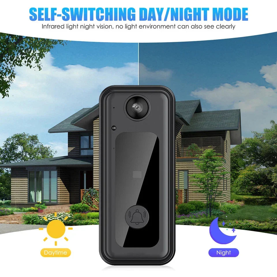Wireless WiFi Smart Video Doorbell Phone Security Camera Door Ring Intercom Bell