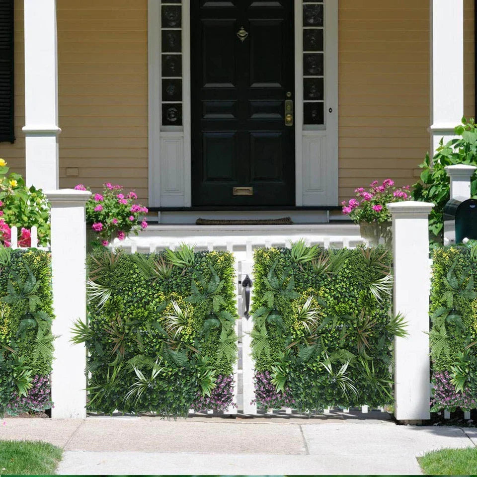 Artificial Green Living Wall Hedge Plant Panel In / Outdoor UV Stable 100x100cm