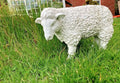 Spring Lamb Garden Ornament Resin Laying Down Sheep Statue Farmyard Gift Garden