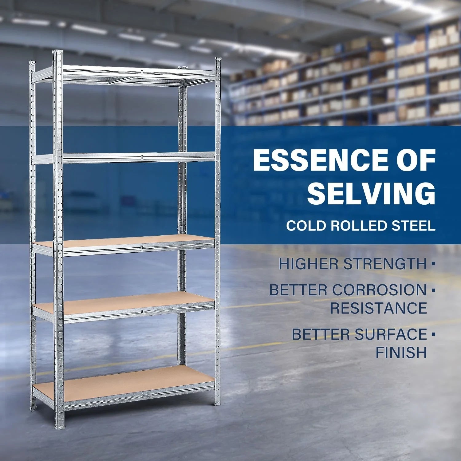 MasterSpec Garage Shelving Warehouse Shelf unit Storage Rack 1.8m