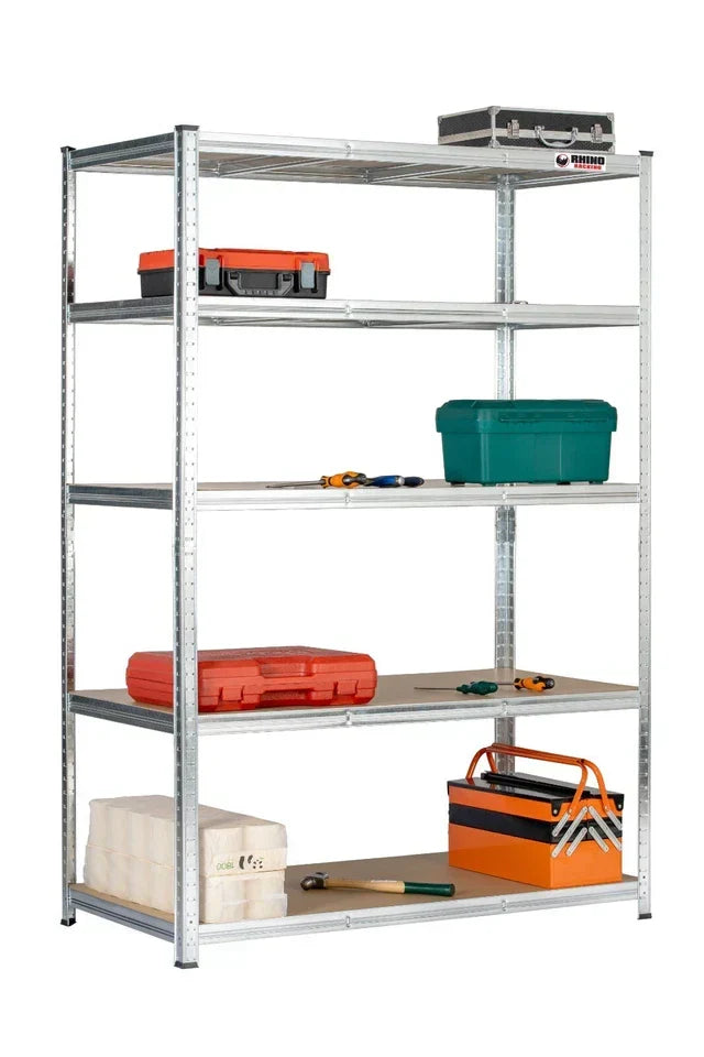 5 Tier Blue Metal Garage Shelving Unit 1000kg 180x120x60cm
