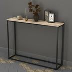 Wooden Free Standing Hallway Console Table Living Room Shelf Display Metal Legs