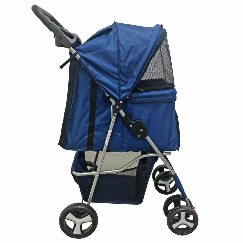 Pet Stroller Dog Cat Puppy Pram Pushchair Travel Cart Jogging Buggy Carrier