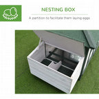 Wood Chicken Coop Pet Poultry Hen House Back yard with Nesting Box Ramp Run