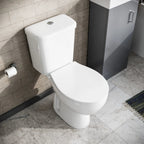 Nes Home Close Coupled Toilet Bathroom WC Pan, Toilet Seat & Cistern