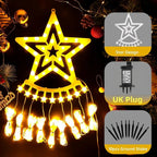 Christmas Tree Decorations Outdoor Star String Waterfall Lights 350LED Xmas Tree