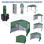 3x3m Pop up Heavy Duty Gazebo With Sides And Weight bags