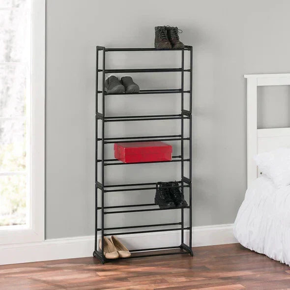 10 Tier Shoe Rack Stand Footwear Organiser Storage Metal Shelf 30 Pairs Unit