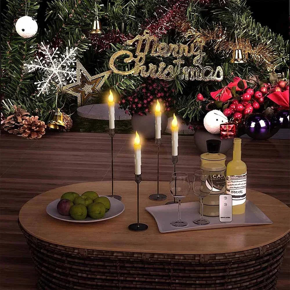 12PCS Floating Candles Halloween Hanging Harry Potter LED Candles Warm White
