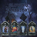 4x Halloween Light Up Tombstone Horror LED Game Props Outdoor Garden Party Decor