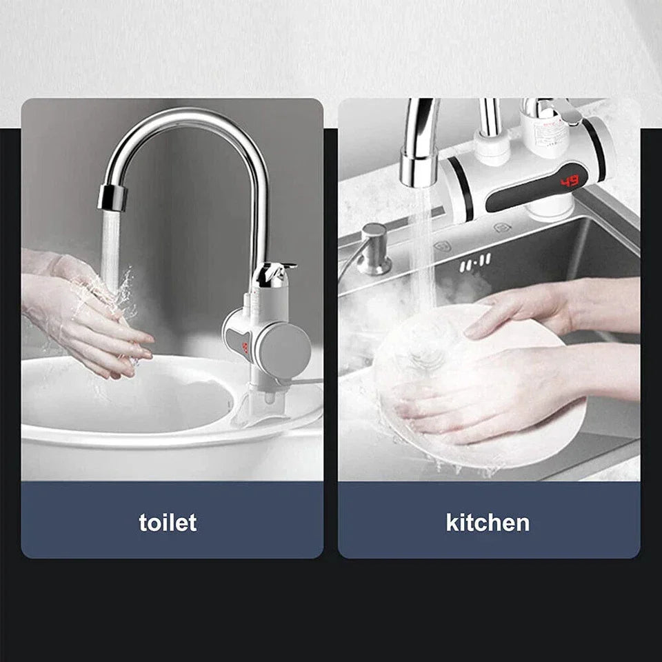 360° Kitchen Electric Heater Instant LED Faucet Home Hot Water Tap Fast Heat New