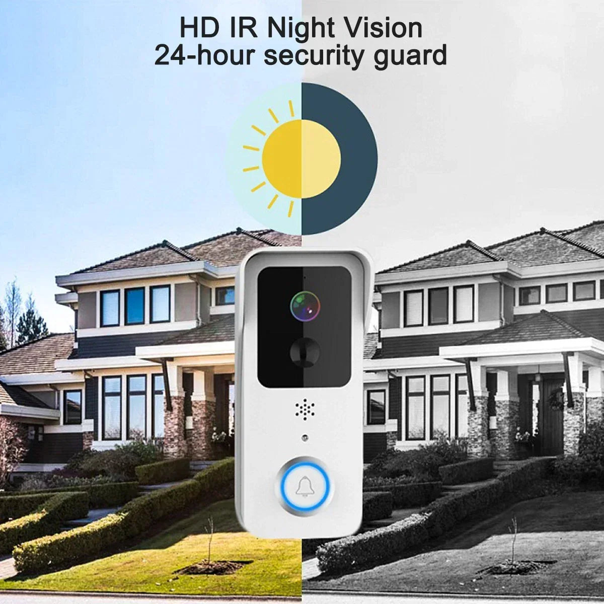 Wireless Smart WiFi Doorbell Video HD Camera Security Two-way Intercom Door Bell