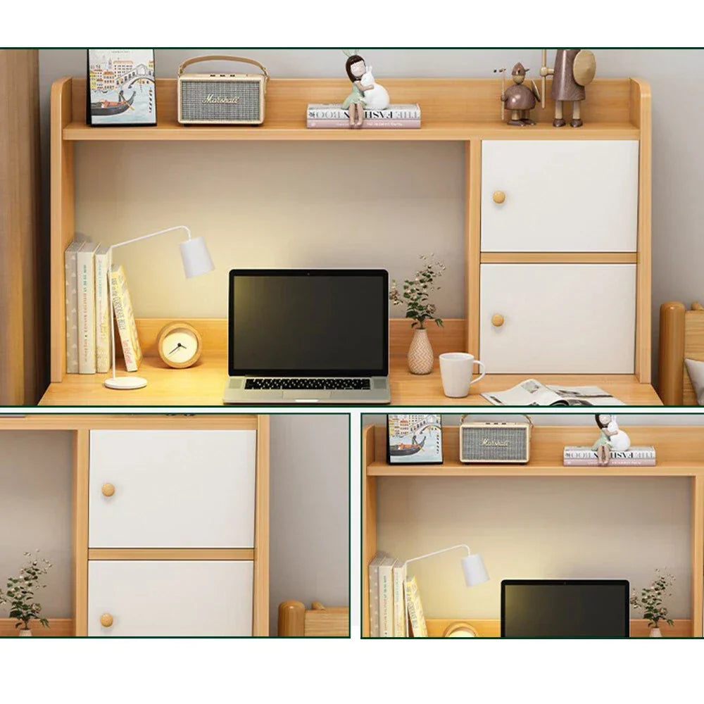 Wooden Computer Desk Home Office Writing Desk Study Table Workstation Cabinet UK