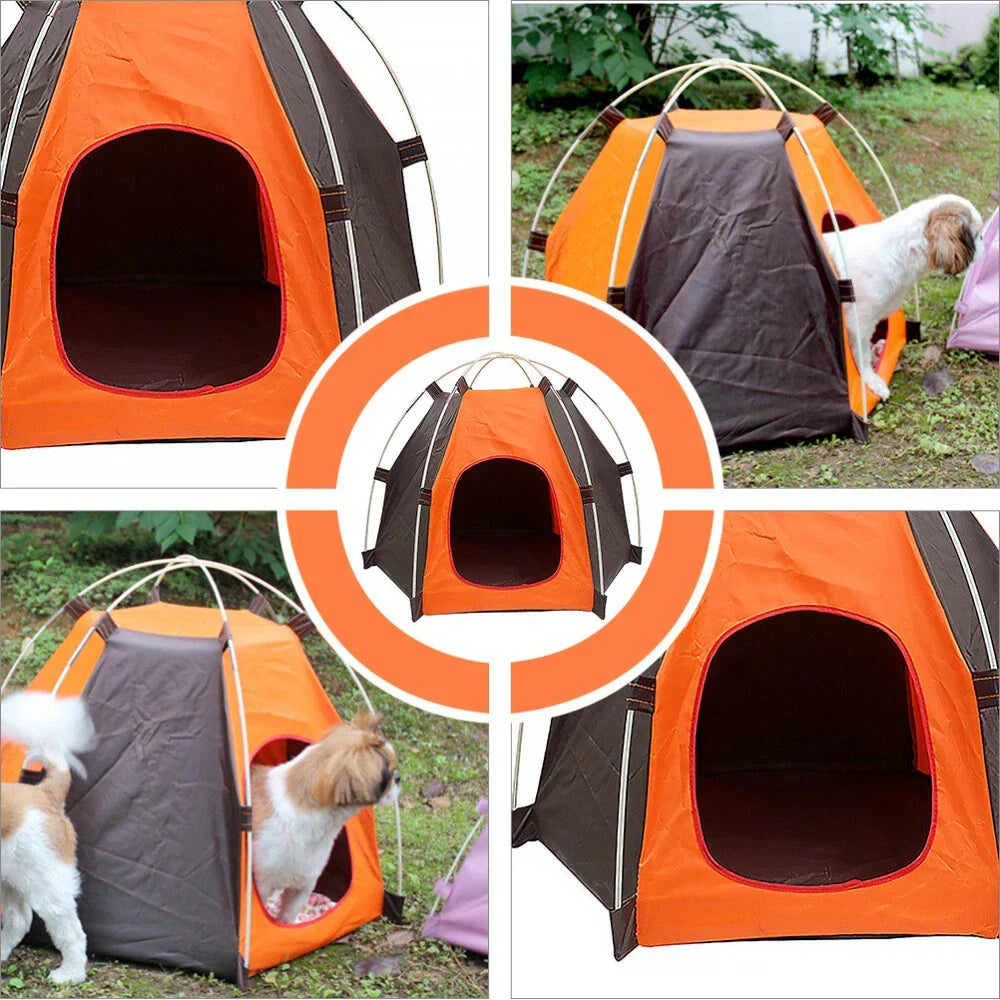 Sun-block Pet Tent Waterproof Tent Foldable Breathable Breathable Pet Shelter