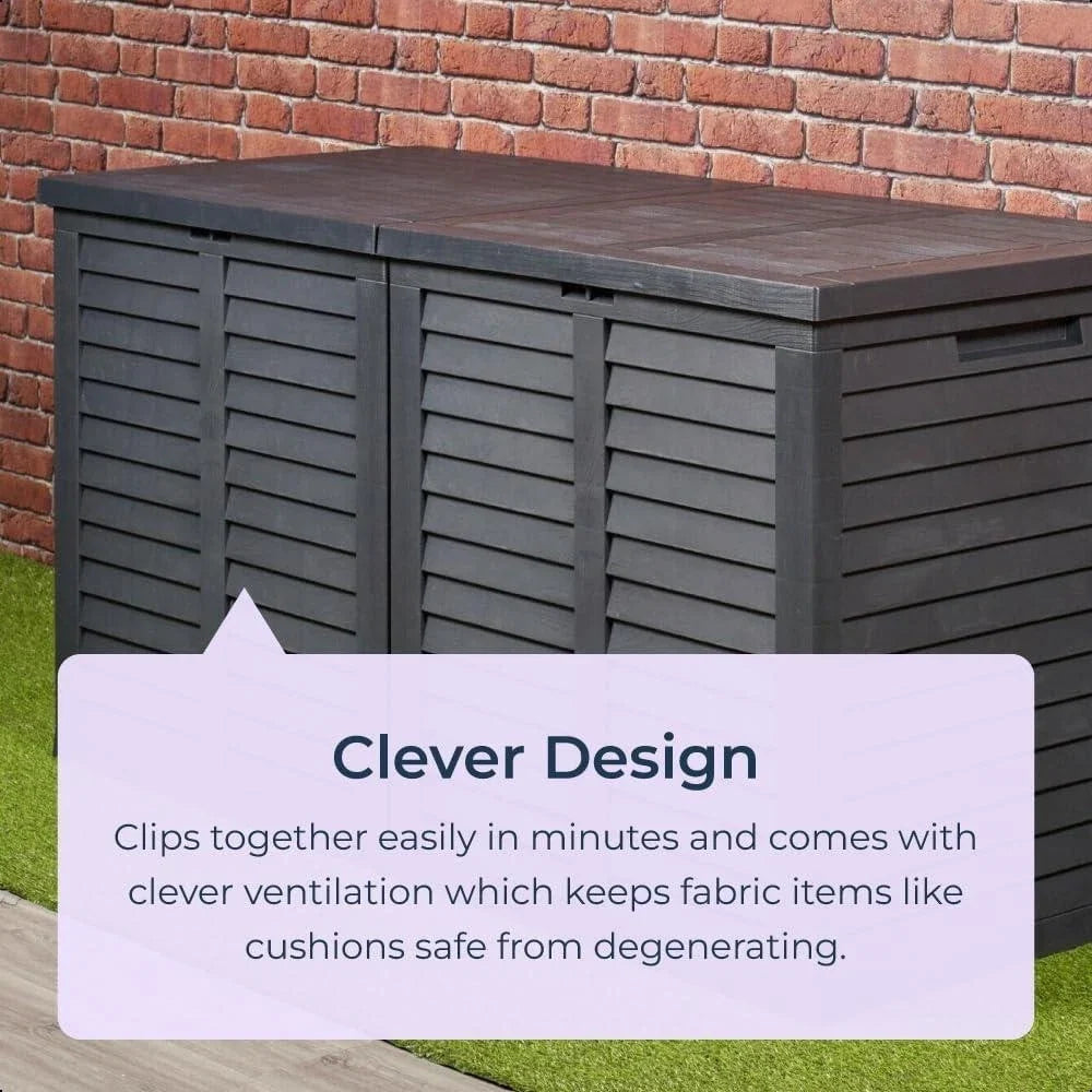 Large Outdoor Storage Box Garden Plastic Patio Container Chest 750L