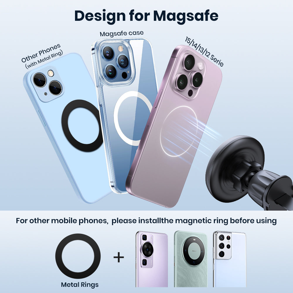 TOPK Magnetic Car Phone Holder for iPhone, Samsung & Xiaomi