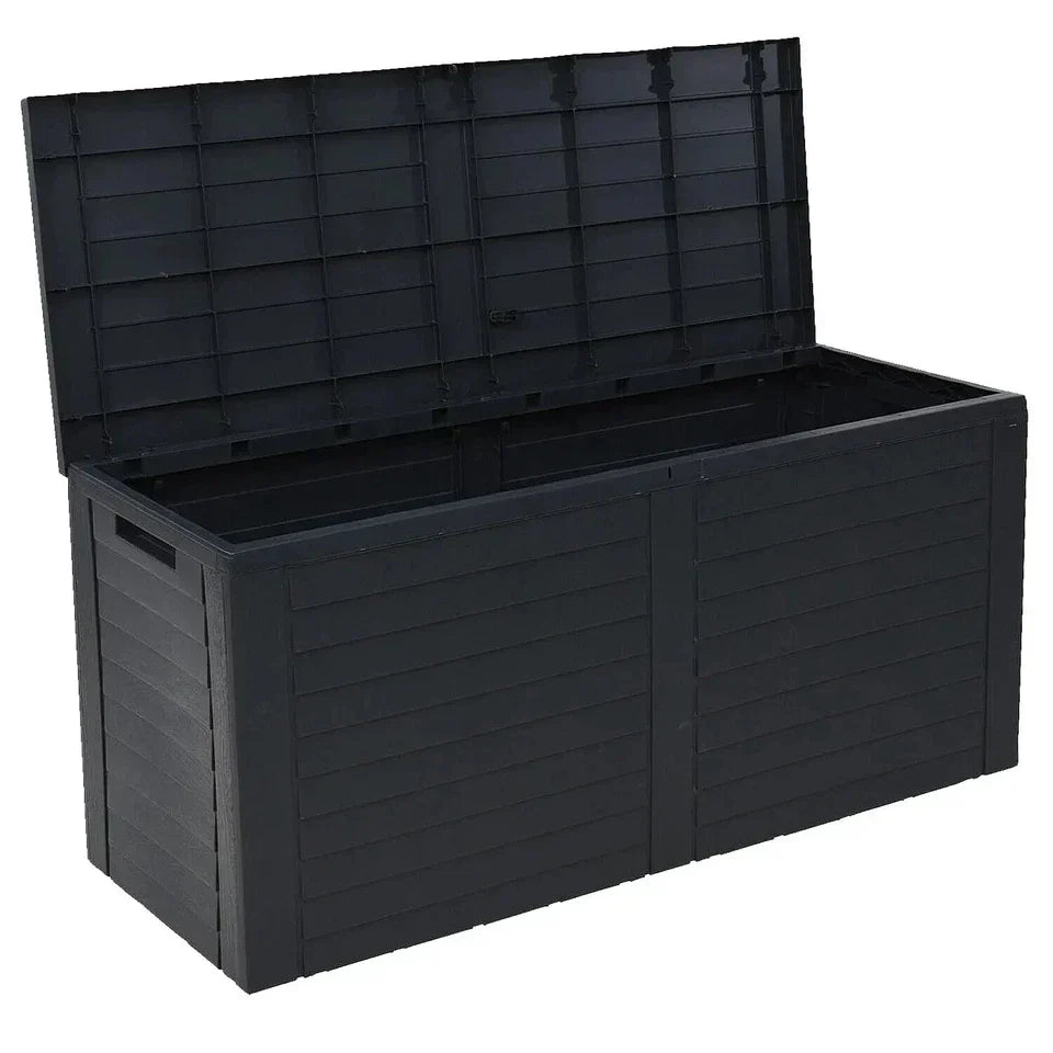 240L Large Outdoor Storage Box Garden Patio Plastic Chest Lid Container