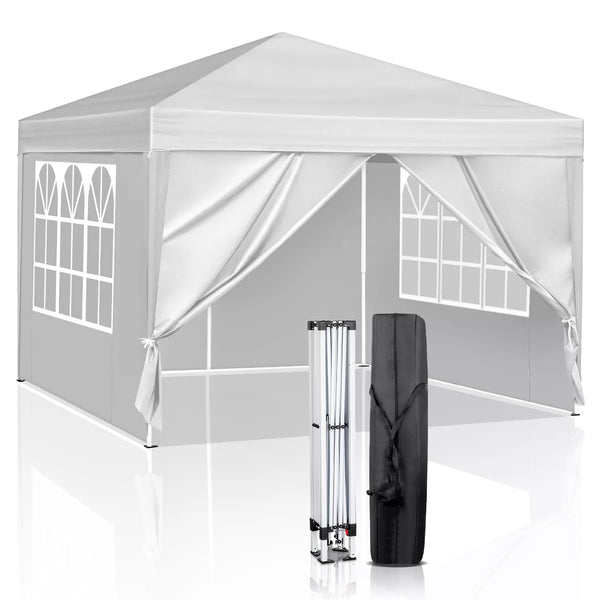 3x3M Heavy Duty Gazebo Marquee Popup Water- proof Garden Party Tent 4 WallSides