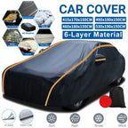 Waterproof 6 Layer Car Cover Heavy Duty Cotton Lined UV Protection