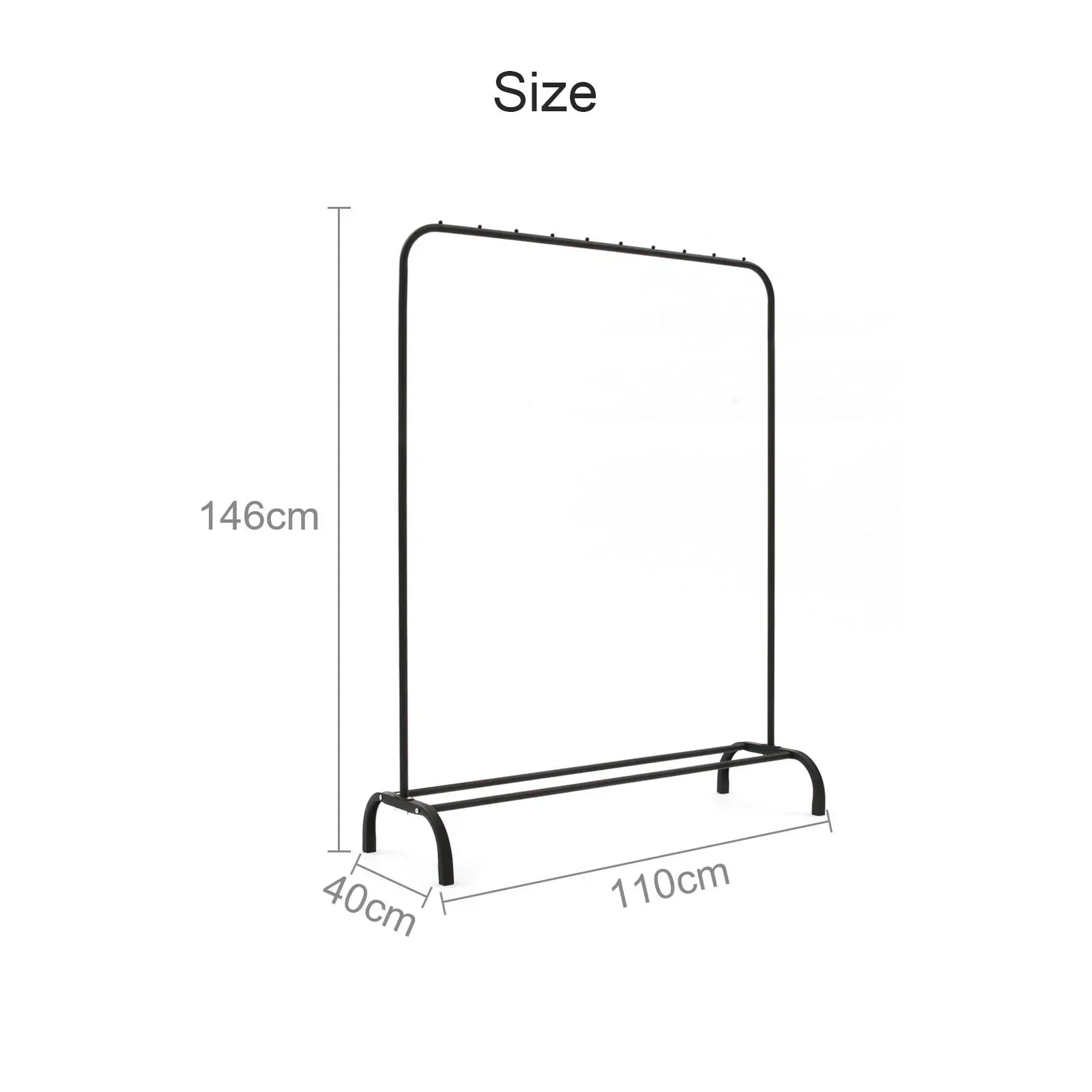 Heavy Duty Metal Clothes Rail Rack Garment Hanging Display Stand Storage Shelf