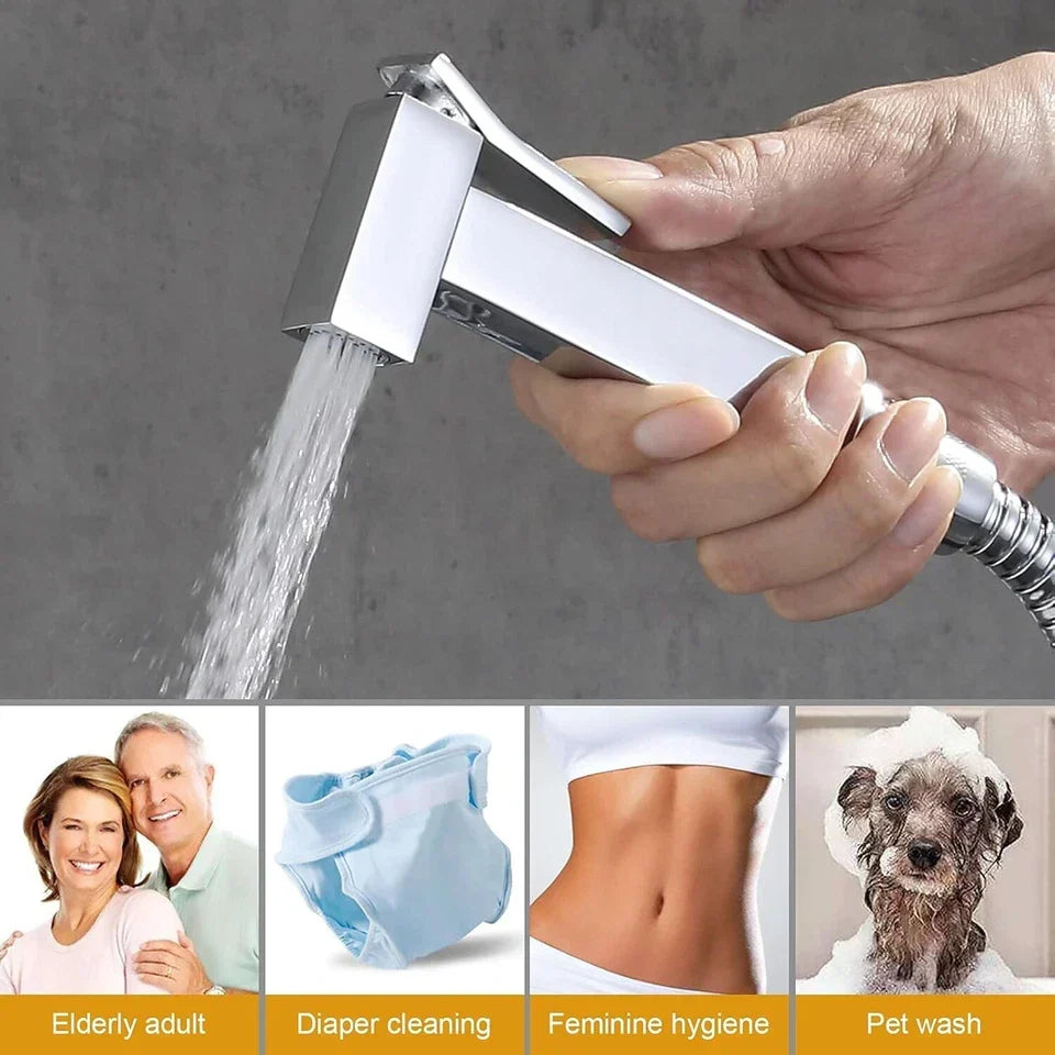 Muslim Shower Mixer Kit, Hot and Cold Bidet Spray with Shattaf Sprayer