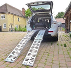 2 x Folding Loading Ramps - 2.2m 600kg Capacity Aluminium Van Trailer Loading