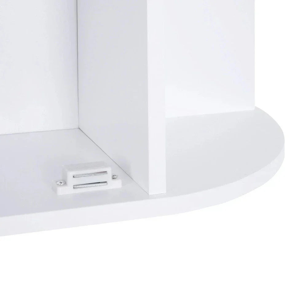 Wall Mounted Bathroom Cabinet with Mirror Single Door Storage Shelves