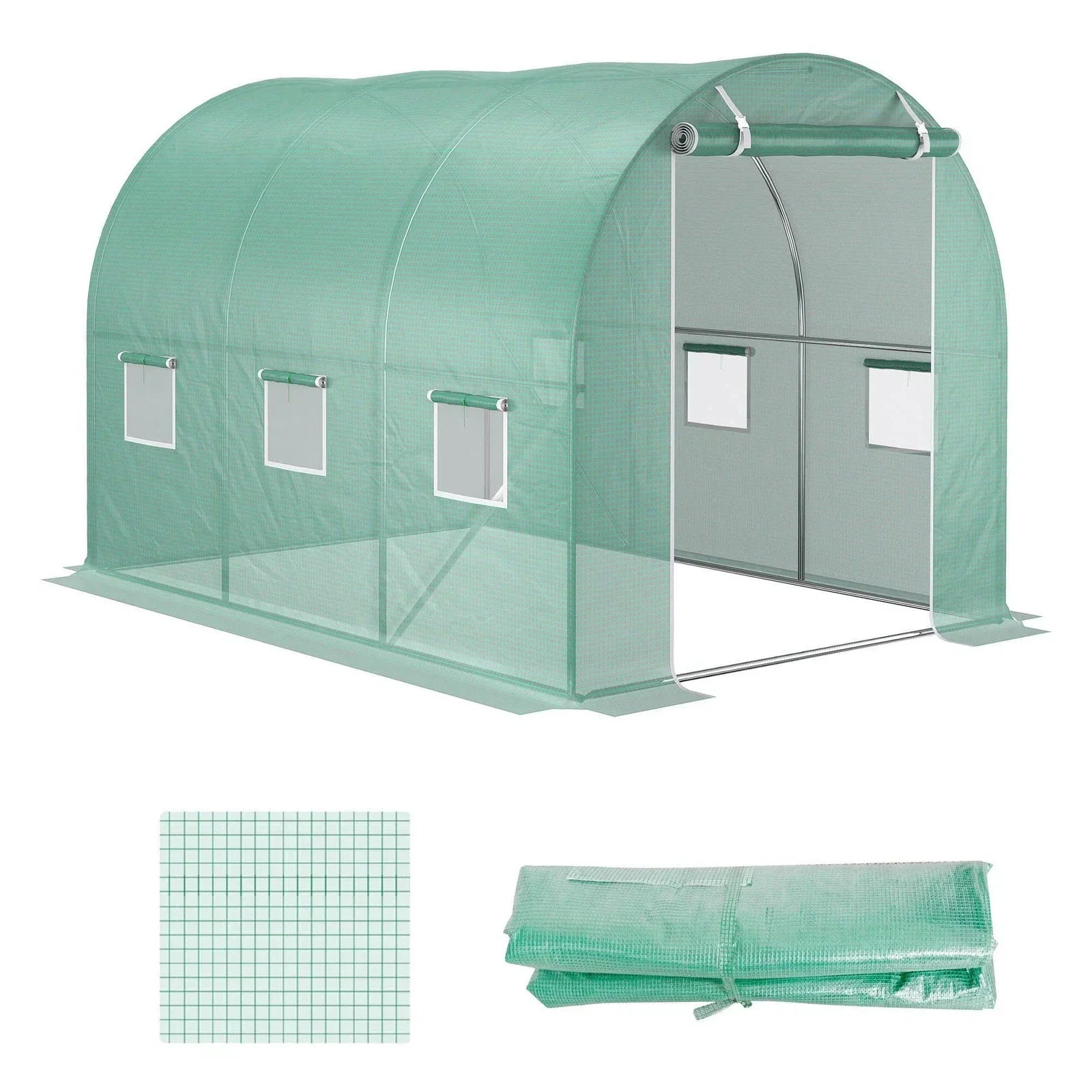 3 x 2 x 2m Greenhouse Replacement Cover ONLY for Tunnel Greenhouse