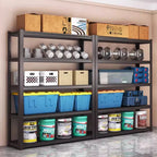 5 Tier Boltless Garage Storage Shelving Steel Racking Galvanised 198x100x50cm UK